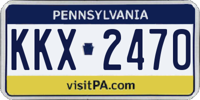 PA license plate KKX2470