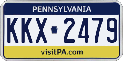 PA license plate KKX2479