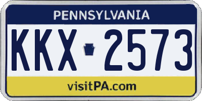 PA license plate KKX2573