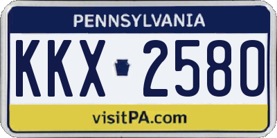 PA license plate KKX2580