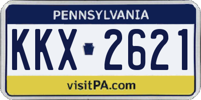 PA license plate KKX2621