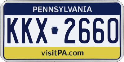 PA license plate KKX2660