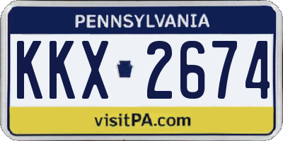 PA license plate KKX2674