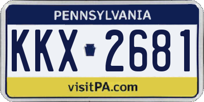 PA license plate KKX2681