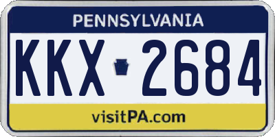 PA license plate KKX2684