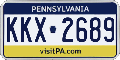 PA license plate KKX2689