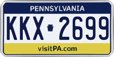 PA license plate KKX2699