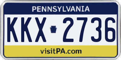 PA license plate KKX2736
