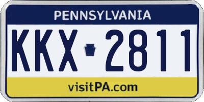 PA license plate KKX2811