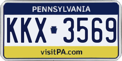 PA license plate KKX3569