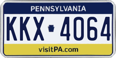 PA license plate KKX4064