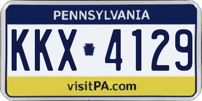 PA license plate KKX4129