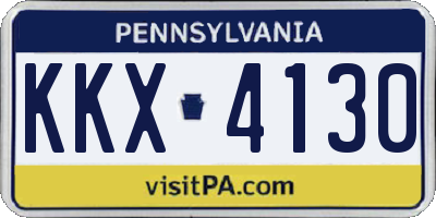PA license plate KKX4130