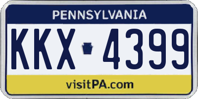 PA license plate KKX4399