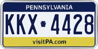 PA license plate KKX4428