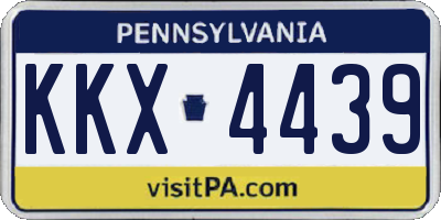 PA license plate KKX4439