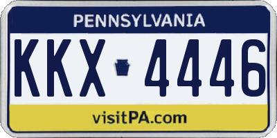 PA license plate KKX4446