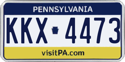 PA license plate KKX4473