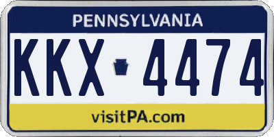 PA license plate KKX4474