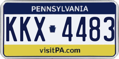 PA license plate KKX4483