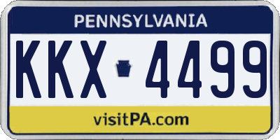 PA license plate KKX4499