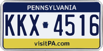 PA license plate KKX4516