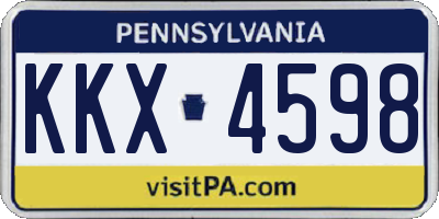 PA license plate KKX4598