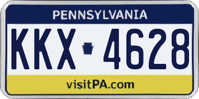 PA license plate KKX4628