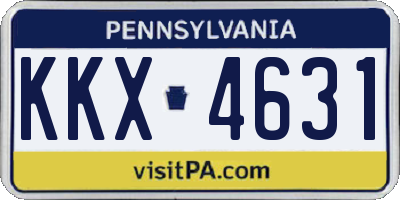 PA license plate KKX4631