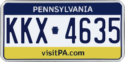 PA license plate KKX4635