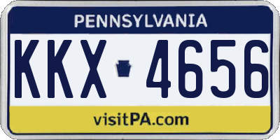PA license plate KKX4656