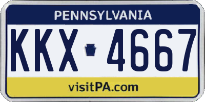 PA license plate KKX4667