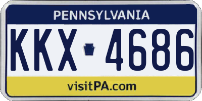 PA license plate KKX4686