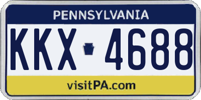 PA license plate KKX4688