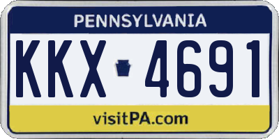 PA license plate KKX4691