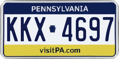 PA license plate KKX4697
