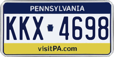 PA license plate KKX4698