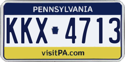 PA license plate KKX4713