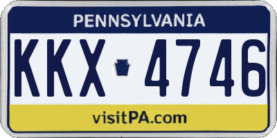 PA license plate KKX4746