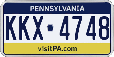 PA license plate KKX4748