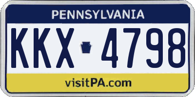 PA license plate KKX4798
