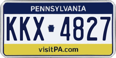 PA license plate KKX4827
