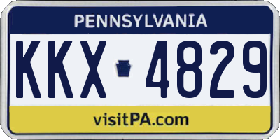 PA license plate KKX4829