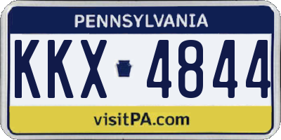 PA license plate KKX4844