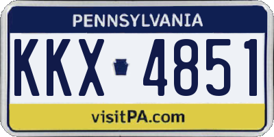 PA license plate KKX4851