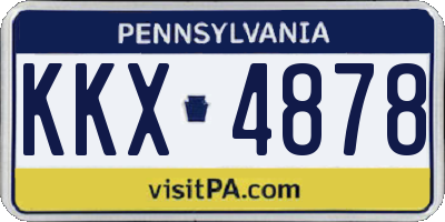 PA license plate KKX4878