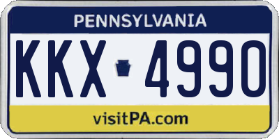PA license plate KKX4990