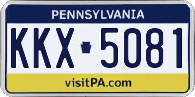 PA license plate KKX5081