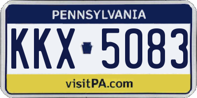 PA license plate KKX5083