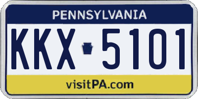 PA license plate KKX5101